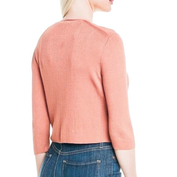 Lafayette 148 Blouse Orange/Pink Cardigan | Size S - Picture 5 of 5